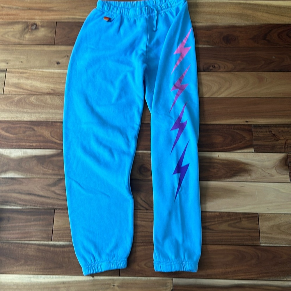 AVIATOR NATION Blue Lightning Bolt Sweatpants